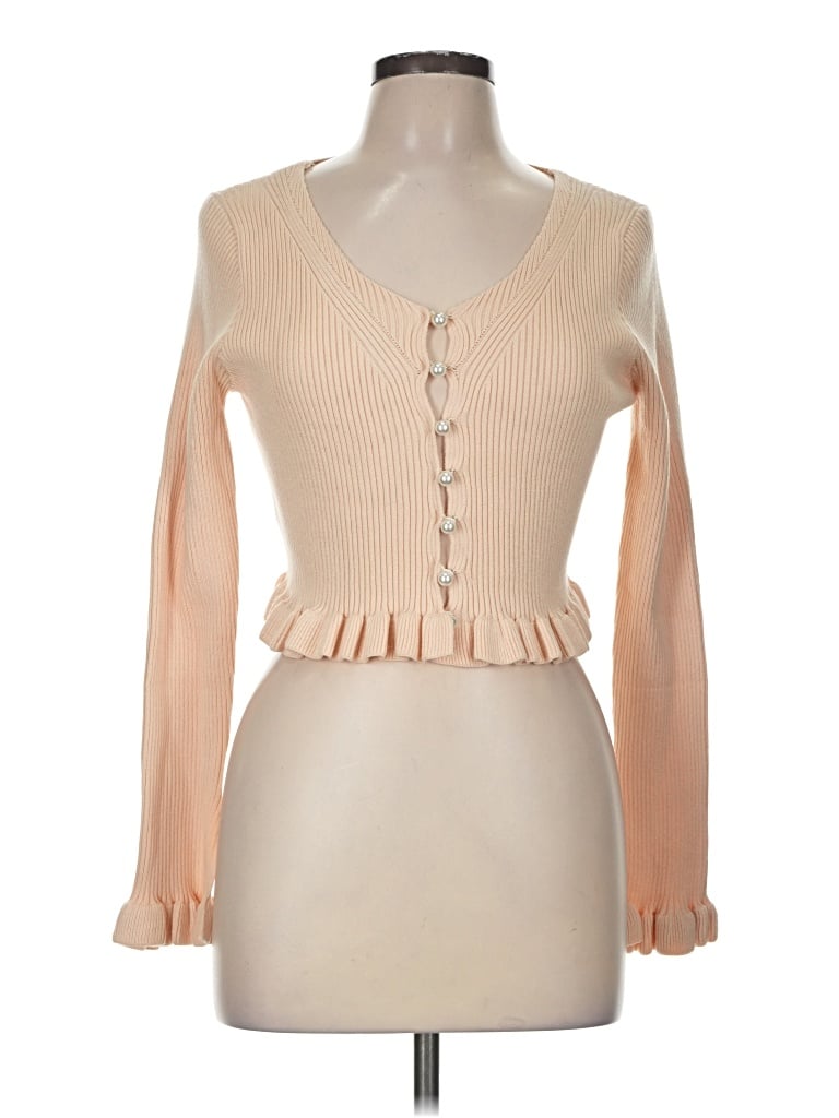 Pre-owned Shein Cardigan Sweater In Tan