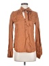Express Brown Long Sleeve Blouse Size XS - photo 1