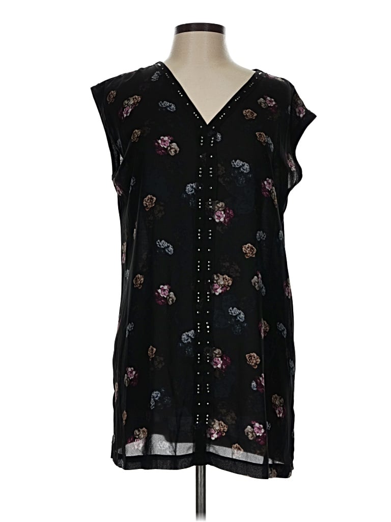 Pre-owned Simply Vera Vera Wang Sleeveless Blouse In Black