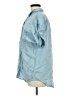 Cato 100% Lyocell Blue Short Sleeve Button-Down Shirt Size M - photo 5