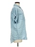 Cato 100% Lyocell Blue Short Sleeve Button-Down Shirt Size M - photo 4