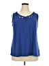 Grace Blue Sleeveless Blouse Size 2X - photo 1