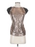 Ted Baker London 100% Polyester Metallic Silver Sleeveless T-Shirt Size 4 (1) - photo 1