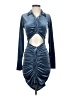 LACAUSA Blue Cocktail Dress Size S - photo 1