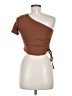 Shein Brown Short Sleeve T-Shirt Size M (petite) - photo 2