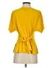 BCBGMAXAZRIA Yellow Short Sleeve Top Size S - photo 2