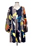 Unbranded Print Blue Casual Dress Size S - photo 1