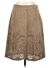 Theory 100% Leather Tan Leather Skirt Size 4 - photo 1
