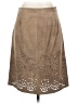 Theory 100% Leather Tan Leather Skirt Size 4 - photo 2