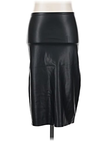 Olivaceous Faux Leather Skirt (view 1)