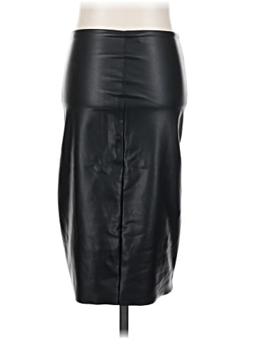 Olivaceous Faux Leather Skirt (view 2)