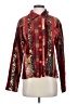 Coldwater Creek Color Block Floral Graphic Red Jacket Size XS - photo 1