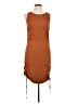 BTFBM Solid Brown Casual Dress Size M - photo 1