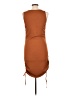 BTFBM Solid Brown Casual Dress Size M - photo 2