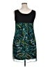 En Focus Studio 100% Polyester Graphic Teal Casual Dress Size 14 - photo 2