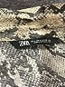 Zara Animal Print Silver Long Sleeve Blouse Size L - photo 7