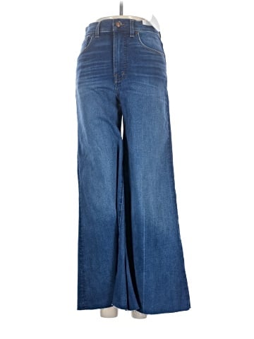 Madewell Flared Wide-Leg Crop Jeans in Pelion Wash - front