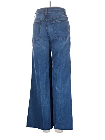 Madewell Flared Wide-Leg Crop Jeans in Pelion Wash - back