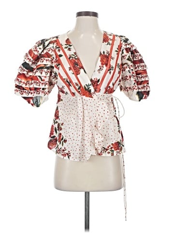 FARM Rio for Anthropologie 3/4 Sleeve Blouse (view 1)