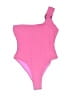 More To Come Solid Pink One Piece Swimsuit Size XS - photo 1