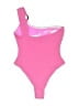 More To Come Solid Pink One Piece Swimsuit Size XS - photo 2