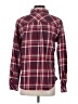 Levi's Plaid Burgundy Long Sleeve Button-Down Shirt Size S - photo 2