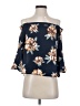 iris 100% Polyester Blue 3/4 Sleeve Blouse Size S - photo 1