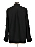 Lands' End 100% Polyester Solid Black Long Sleeve Blouse Size 10 - photo 2