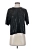Shein Metallic Black Short Sleeve T-Shirt Size 4 - photo 1