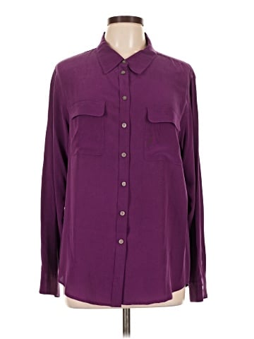 TWO by Vince Camuto Long Sleeve Silk Top (view 1)