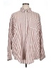 Torrid Stripes Brown Long Sleeve Button-Down Shirt Size 1X Plus (1) - photo 1