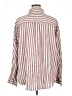 Torrid Stripes Brown Long Sleeve Button-Down Shirt Size 1X Plus (1) - photo 2
