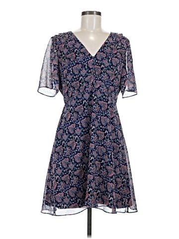 Madewell Orchard Flutter-Sleeve Dress in Fan Floral Mix (view 1)