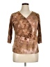 Studio 1940 Brown 3/4 Sleeve Top Size 14 - photo 1