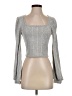Shein Silver Long Sleeve Top Size 4 - photo 1
