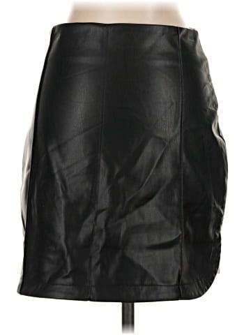 Zara Faux Leather Skirt (view 2)