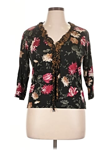 Lynn Ritchie 3/4 Sleeve Silk Top (view 1)