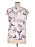 EMALINE Purple Short Sleeve Top Size XL - photo 2