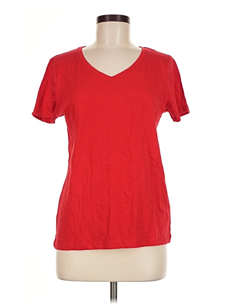 Pre-owned Time And Tru Short Sleeve T-shirt In Red