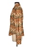 Worth 100% Silk Print Brown Long Sleeve Silk Top Size 6 - photo 5