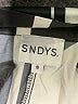 SNDYS. Stripes Black Short Sleeve Blouse Size S - photo 6