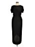 Koh Koh Solid Black Casual Dress Size XL - photo 2