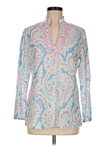 J. McLaughlin Long Sleeve Silk Top (view 1)