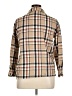 Shein Plaid Tan Long Sleeve Blouse Size 14 - photo 2