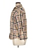 Shein Plaid Tan Long Sleeve Blouse Size 14 - photo 5