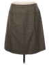 AK Anne Klein Plaid Brown Wool Skirt Size 8 - photo 1