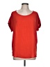 Pleione 100% Polyester Red Short Sleeve Top Size L - photo 1