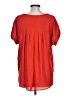 Pleione 100% Polyester Red Short Sleeve Top Size L - photo 2