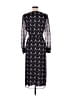 Boden 100% Polyester Black Blue Casual Dress Size 8 - photo 2