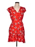 J.Crew Print Red Casual Dress Size 10 - photo 1